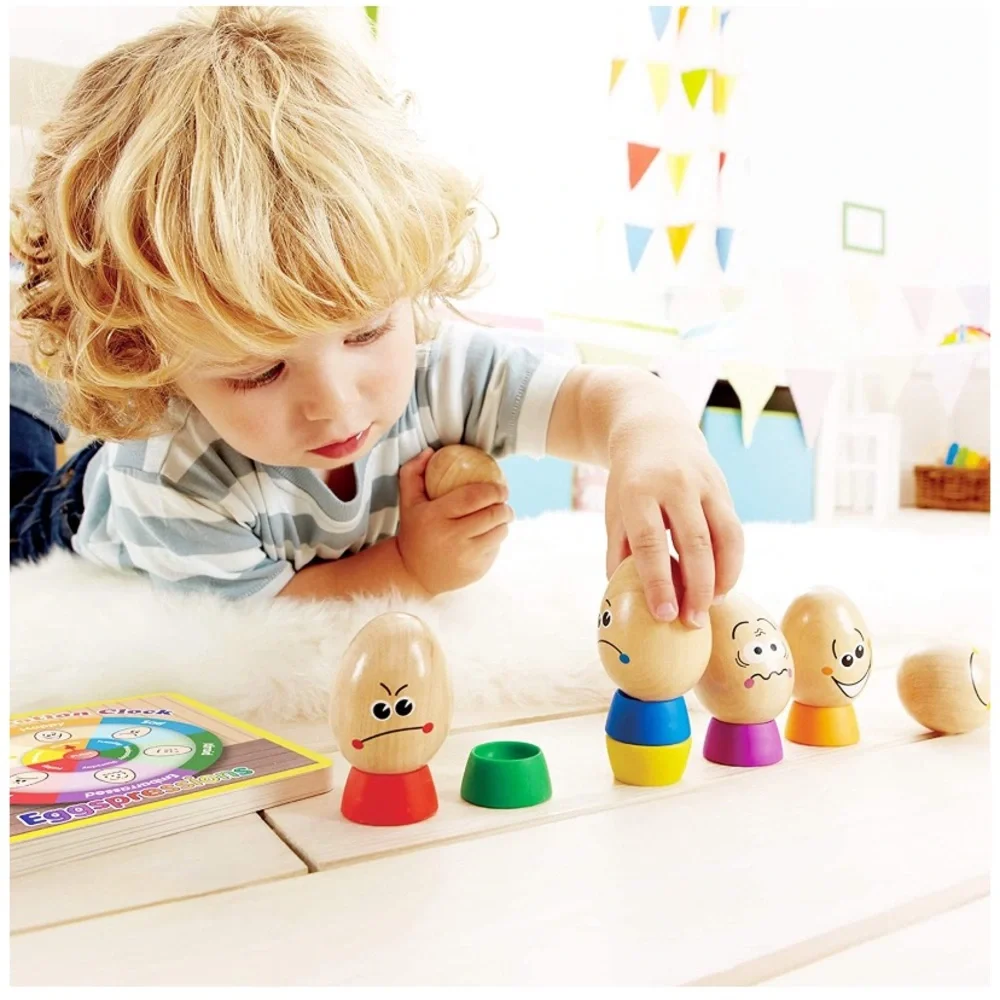 HAPE • Eggspressions Wooden Learning Toy + Book - Picture 1 of 14